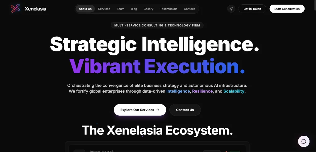 Xenelasia Consultancy LLP — interface preview